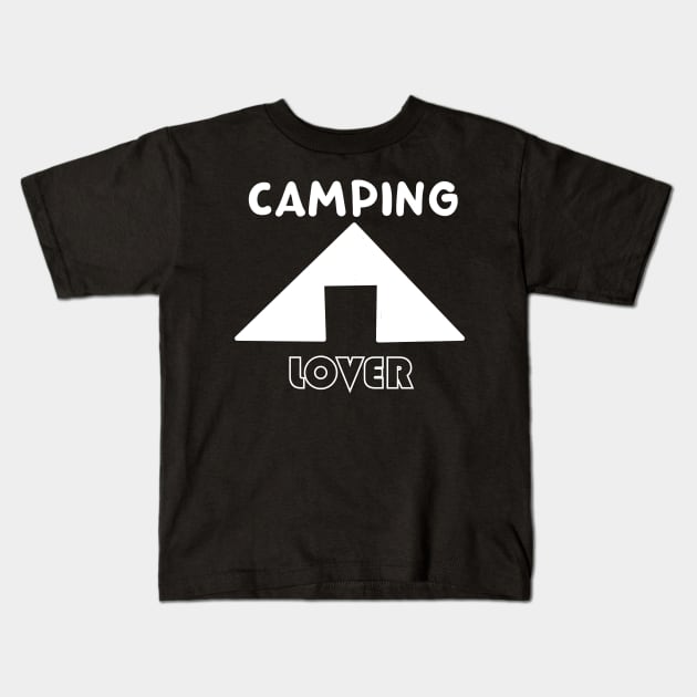 Typography Camping Kids T-Shirt by Fandie